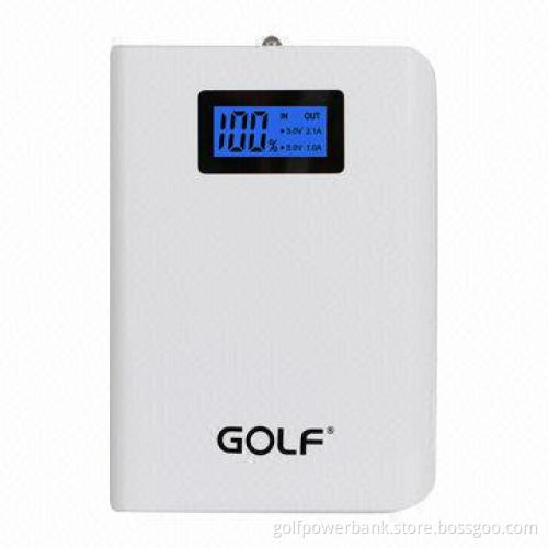 10,400mAh Dual USB Output Power Bank with LCD Indicator and LED Flashlight